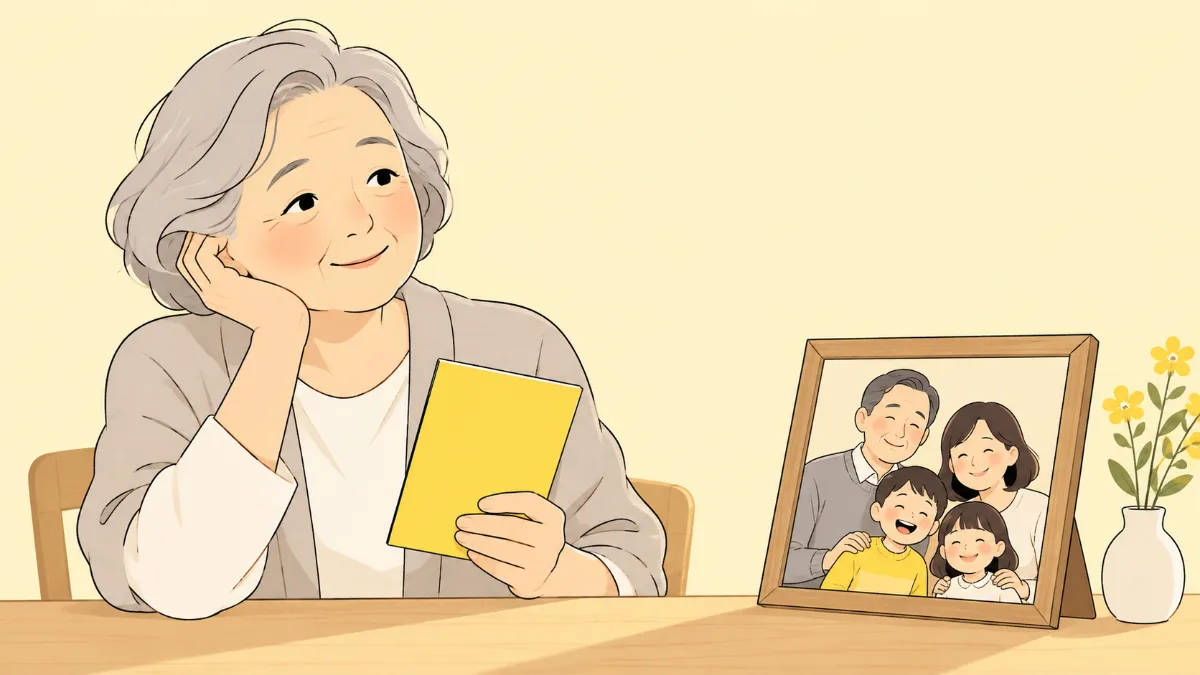 거실 탁자에 국민연금 안내문과 계산기를 펼쳐 두고 금액을 맞춰 보는 중년 여성